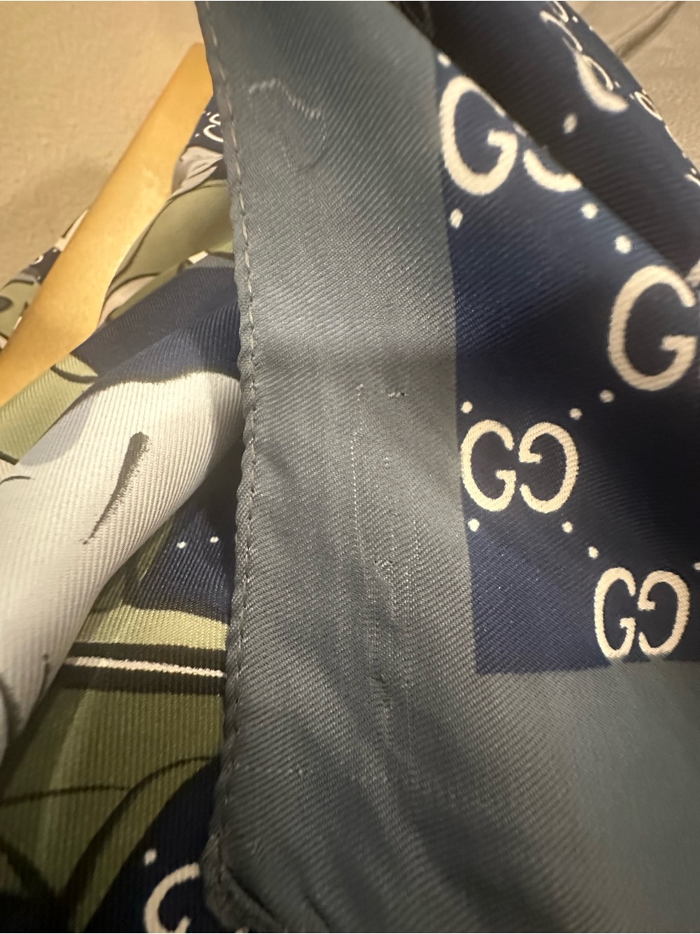GG Silk Twill scarf 52” x 52” - Picture 6 of 6